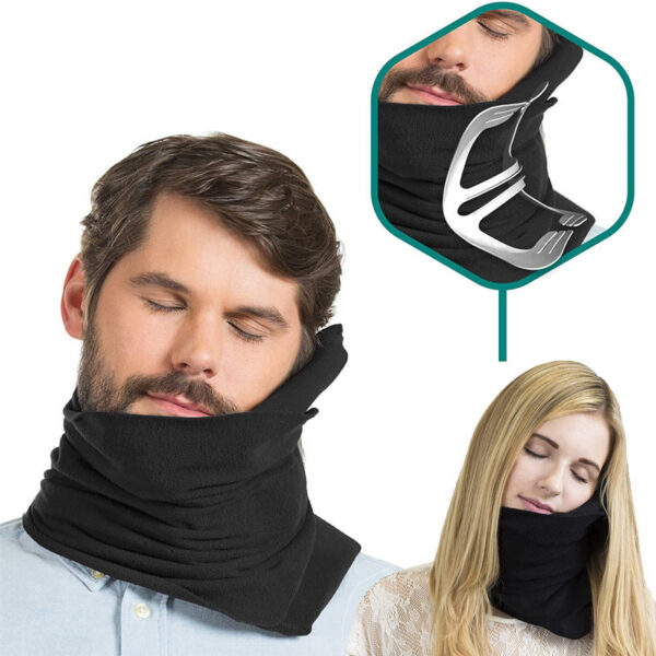 Travel U-shaped Pillow Portable Afternoon Nap Pillow Warm Outdoor Fleece-lined Neck Protection Cervical Pillow - Image 10