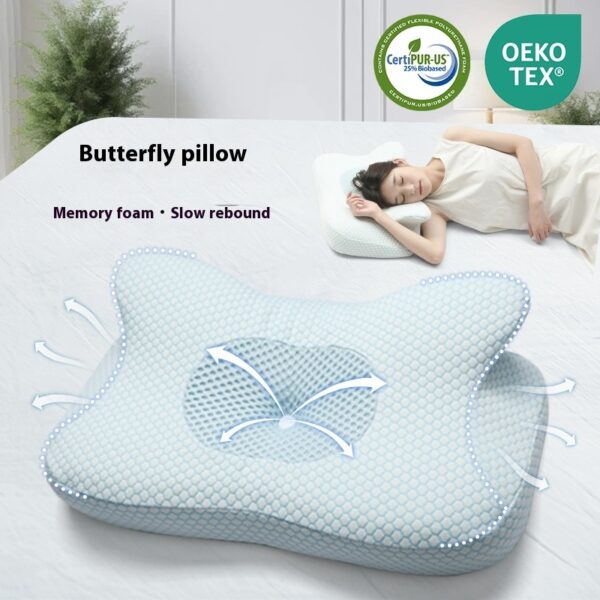 Memory Foam Butterfly Horn Pillow Sleep Neck Pillow Zero Pressure